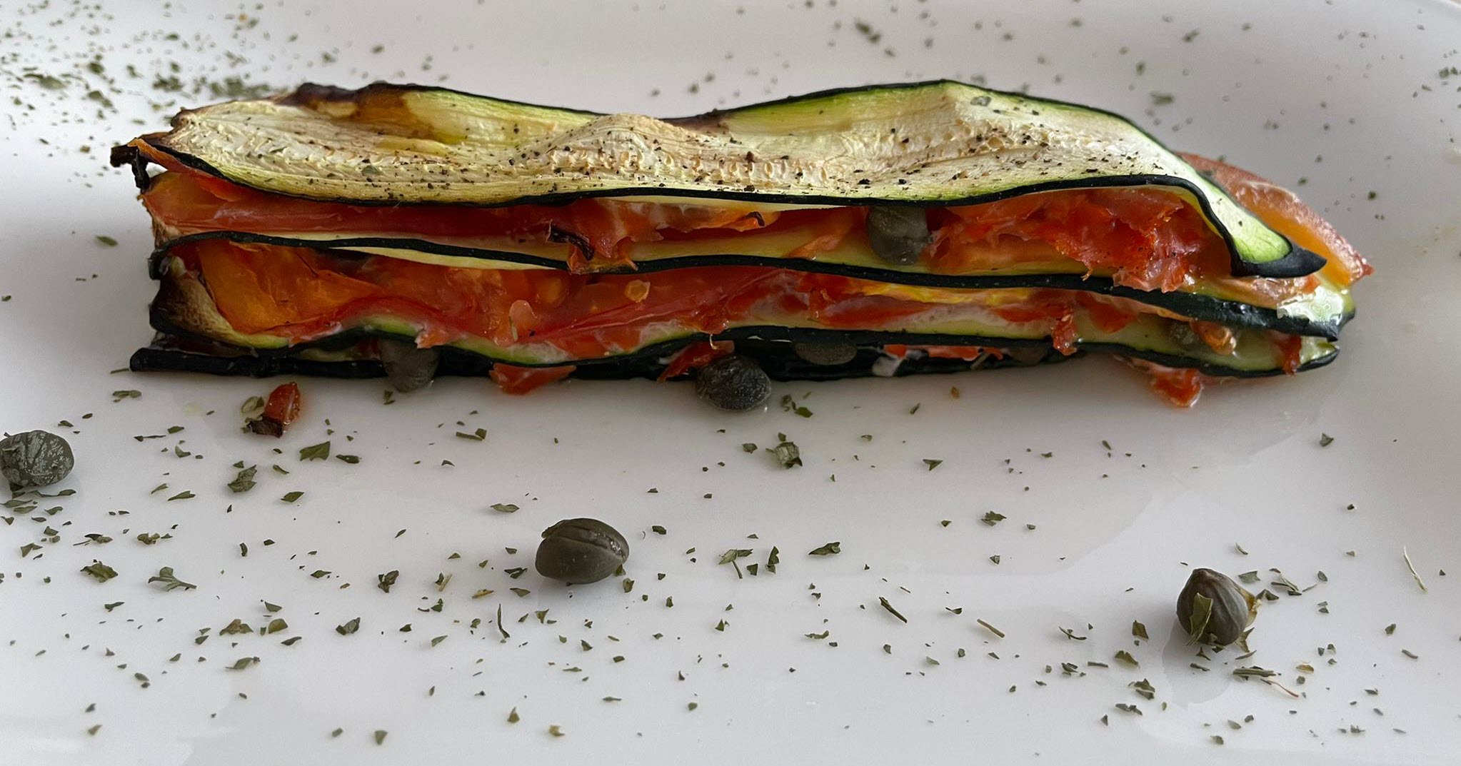 Millefeuille of Zucchini and Salmon Edible Switzerland